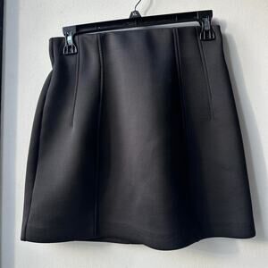 Zara Women's Skirt Size M Black Scuba Mini Skirt